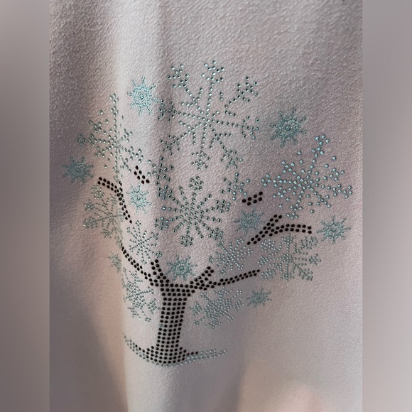 Pink Sparkly Snow Tree Sweatshirt - Picture 2 of 2